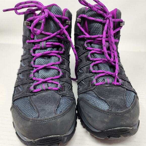 Columbia Crestwood Mid Waterproof Hiking Lace Up Leather Boots Women Size 9 New - Picture 4 of 11